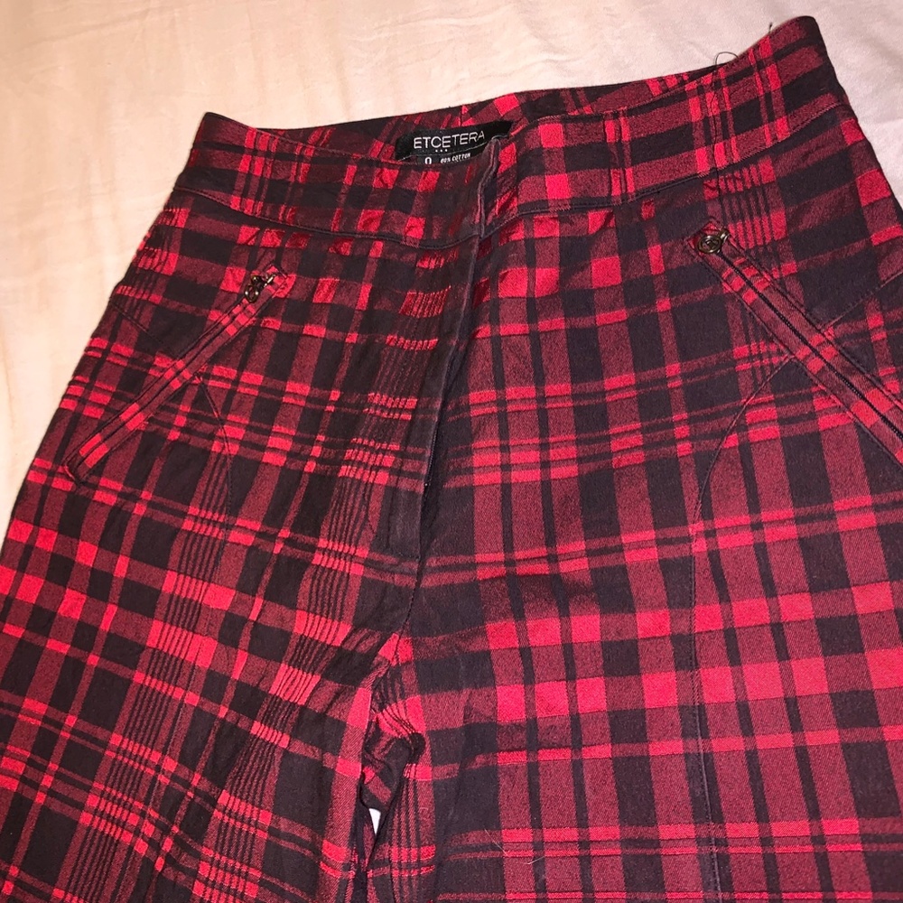 High Waisted Plaid Pants